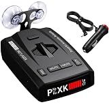 Radar Detector for Cars, Long Range Radar & Laser Detector Up to 1,100 Yards, X/K/Ka/KU/ST/CT Band Detection, DSP False Alert Filtering, Voice Alerts, RDD Stealth, City/Highway Modes (Black, 1Pcs)