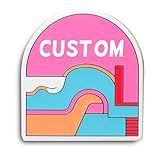 Custom Enamel Pins 50-500 Pcs, Design Your Own Personalized Lapel Badge with Your Text, Logo, or Image (Hard Enamel Pins)