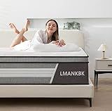 LMANKBK Queen mattress, 12 Inch Innerspring Hybrid Mattresses in a Box with Gel Memory Foam, Individually Wrapped Encased Coil Pocket Spring Mattress, Pressure Relief, Medium Firm Support, 60"*80"*12"