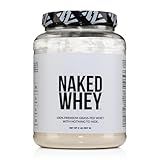 NAKED Whey 2LB 100% Grass Fed Whey Protein Powder - Only 1 Ingredient, Unflavored Whey Protein, NSF Certified, Undenatured, Gluten Free, Soy Free, No GMOs, No Preservatives
