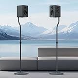 Anautin Universal Speaker Stands Pair, Satellite & Bookshelf Speaker Stands-28-38in Adjustable, Surround Sound Speaker Stand for Home Theater, Compatible to Sony/Bose/JBL/Sonos/Klipsch/Edifier/Polk
