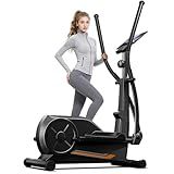 Elliptical Exercise Machine, Elliptical Training Machine for Home with Hyper-Quiet Magnetic Driving System, Compact Elliptical with 12IN Stride & LCD Monitor, 330LBS Weight Capacity