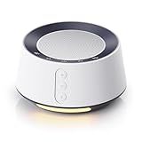 BGOVERSS White Noise Sound Machine with 20 Soothing Sounds, 10 Colors Night Light Sleep Machines Home Office Travel, 5 Timers and Memory Feature Sound Machine for Nursery Baby Kids Adults (White)