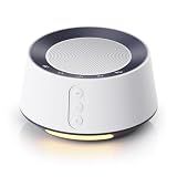 BGOVERSS White Noise Sound Machine with 20 Soothing Sounds, 10 Colors Night Light Sleep Machines Home Office Travel, 5 Timers and Memory Feature Sound Machine for Nursery Baby Kids Adults (White)