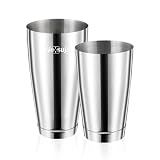 Nexsujo Boston Shaker Set, Professional Cocktail Shaker Set (18oz/28oz) Weighted Stainless Steel Bar Shakers for Bartending, Leakproof Bar Tools for Professional Bartender & Home Bar Mixology
