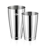 Nexsujo Boston Shaker Set, Professional Cocktail Shaker Set (18oz/28oz) Weighted Stainless Steel Bar Shakers for Bartending, Leakproof Bar Tools for Professional Bartender & Home Bar Mixology