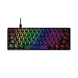 HyperX Alloy Origins 60 - Mechanical Gaming Keyboard, Ultra Compact 60% Form Factor, Double Shot PBT Keycaps, RGB LED Backlit, NGENUITY Software Compatible - Linear HyperX Red Switch,Black