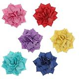 6Pcs Dog Collar Flowers Attachment Cat Bow Tie Multi-Color Girl Dog Accessories with Bow for Small Size Dogs, Dogs Bows Tie Charms Flower - Perfect for Weddings, Birthdays, and Everyday Use Christmas