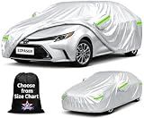 Ezpaser 10-Layer Custom Fit Car Cover Waterproof All Weather,Outdoor Full Exterior Cover for Camry,Civic，Corolla，Accord，Tesla Model 3，Elantra，VW Jetta，Snow Sun UV Protection, Size A4 (See Size Chart)