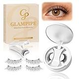 Magnetic Eyelashes Without Eyeliner, No Glue Magnetic Lashes with Applicator, Reusable Natural Look Lashes, Lightweight & Comfortable, Easy to Apply and Remove