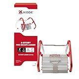 Kidde Fire Escape Ladder, 3-Story Rope Ladder, Extends to 25-Feet, Anti-Slip Rungs