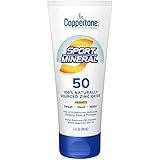 Coppertone Sport Mineral Sunscreen Lotion SPF 50, Water Resistant Sunscreen with Zinc Oxide, 5 Fl Oz Bottle