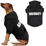 Security Dog Sweater Soft Brushed Fleece Clothes Hoodie Sweatshirt with Pocket Dog Sweaters for Large Dogs(XL)