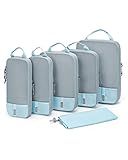 BAGSMART 6 Set Compression Packing Cubes for Travel, Lightweight Luggage Organizer Bags, Durable Space Saver Bags Travel Essentials