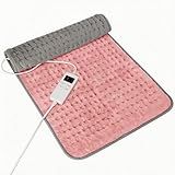 Pink Heating Pad for Gifts Soothing Heat Therapy for Women & Men, Perfect Christmas, Mothers Day, Birthday Gifts fo r Her, Dad Gifts & White Elephant Gift, Cozy Stocking Stuffer for Women/Mom
