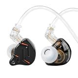 2026 Latest KZ ZST PRO X in Ear Monitor Headphone, 1BA 1DD Hybrid Driver Wired Gaming Earbuds Deep Bass Sound Ear buds HiFi IEM for Gaming Music Video Singer Musician Drummer (without mic, Black Gold)
