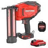 CRAFTSMAN V20 Cordless Brad Nailer, 18 Gauge Nail Gun, with Battery and Charger (CMCN618C1)