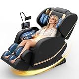 Megashock SL Track 2026 Massage Chair Full Body, Zero Gravity Massage Chair with Back Heat, 12 Fixed Rollers, Foot Massage, Airbag Massage and Bluetooth Speaker for Home and Office