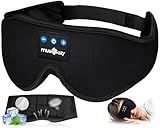 MUSICOZY Sleep Headphones, Bluetooth 5.4 Sleep Mask Headband Headphones Sleeping Eye Mask, Wireless Music Earbuds Earphones with HD Stereo Speakers for Side Sleepers, Cool Gadgets Unique Gift