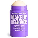 WONDER FAMILY Cleansing Makeup Remover Balm – Travel Size Face Wash for Sensitive Skin, Facial Cleanser, Eye Makeup Eraser – Gentle Make Up Melting Cleanser & Waterproof Mascara Remover