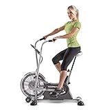 Marcy Exercise Upright Fan Bike for Cardio Training, Adjustable Recumbent Bike, Stationary Bikes For Home, Black AIR-1