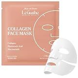LE GUSHE Hydrogel Face Masks with Collagen and Niacinamide, Korean Collagen Face Mask for Daily Skincare, Gentle Formula Sheet Mask, 4 Packs