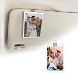 Gift for Boyfriend Husband Girlfriend Dad Car Decorations Interior Picture Holder, Car Visor Photo Clip Magnetic Frame Father's Day Personalized Photo Gifts Cute Car Decor Accessories 3.5 x 2.4 inch (1 PC)