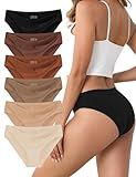 WAYIQE Seamless Underwear for Women, No Visible Panty Lines, Ladies Breathable Underwear, Size M, Multicolor, 6-Pack