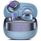 DUSONLAP Sleep Earbuds Bluetooth 5.4 in Ear Light-Weight Headphones, Mini Sleep Headphones Small Design for Side Sleepers, 47H Playtime with Charging Case, Clear Calls Earphones, Ocean Blue