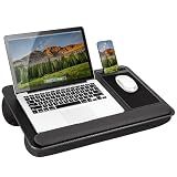 LAPGEAR Home Office Pro Lap Desk - Black Carbon, Fits 15.6” Laptops
