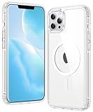 FNTCASE for iPhone 11 Pro Case: Clear Magnetic Phone Cases Compatible with Magsafe Slim Anti Yellowing Military Grade Drop Protection Rugged Protective Transparent Cell Phone Cover (A-Clear)