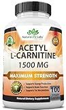 NaturaLife Labs Acetyl L-Carnitine (ALCAR) 1500 mg per Serving – 100 Capsules – Non-GMO, Gluten-Free, Vegan