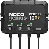 NOCO Genius GENPRO10X3, 3-Bank, 30A (10A/Bank) Smart Marine Battery Charger, 12V Waterproof Onboard Boat Charger, Battery Maintainer and Desulfator for AGM, Lithium (LiFePO4) and Deep-Cycle Batteries