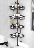 KEGII Corner Shower Caddy Tension Pole, Large Capacity Bathroom Organizer