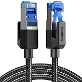 UGREEN Cat 8 Ethernet Cable 6FT, High Speed Braided 40Gbps 2000Mhz Network Cord Cat8 RJ45 Shielded Indoor Heavy Duty LAN Cables Compatible with Gaming PC PS5 PS4 PS3 Xbox Modem Router 6FT