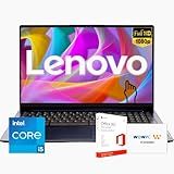 Lenovo Latest 15.6'' FHD Touchscreen Laptop with Microsoft Office, Powerful 13th Intel Core i5 Processor (Beats 12th i7), 16GB RAM, 628GB SSD (500GB External), HDMI, Windows 11, Long Battery Life