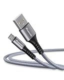 Ruaeoda Micro USB Cable Android Charger 6ft 2PACK PS4 Charger Cord - High Speed 2.0 USB A Male to Micro USB Nylon Braided Cable for Android Phone