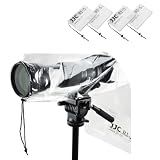 JJC Camera Rain Cover Sleeve for DSLR w/Lens up to 18", Waterproof, 4-Pack