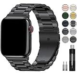 EPULY Metal Band Compatible with Apple Watch Band 49mm 46mm 45mm 44mm 42mm 41mm 40mm 38mm Men & Women, Business Stainless Steel Strap for iWatch Bands Ultra 2, SE, Ultra Series 9 8 7 6 5 4 3 2 1