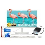 HP 2025 All-in-One Desktop Computer - Intel Celeron J4025 Processor • 21.5'' FHD Display • Free External CD/DVD Drive • Microsoft Office Lifetime • 32GB RAM • 1TB SSD • Wi-Fi 6 • Win 11 Pro • White