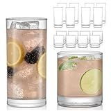 Libbey Province Tumbler and Rocks Glass Set, Elegant Drinkware Glasses Set, Dishwasher Safe Drinking Glasses Set of 16