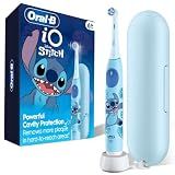 Oral-B iO Kids Limited Rechargeable Electric Powered Toothbrush, Stitch - Automatic Pressure Sensor - 3 Cleaning Settings - Music Timer - 28 Day Battery Life - Travel Case