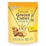 Prince Of Peace Ginger Chews With Lemon, 4 oz. – Candied Ginger – Lemon Candy – Lemon Ginger Chews – Natural Candy – Ginger Candy for Nausea