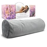 Dreamtime Neck Roll Pillow, Buckwheat Filling, Soothing Lavender Scent, Neck Pillow for Great Sleep