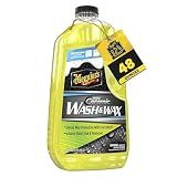 Meguiar's Hybrid Ceramic Wash & Wax - Sophisticated Car Wash Gently Cleans and Adds Shine and Slickness While Boosting Paint with Hybrid Ceramic Wax and Extreme Water Beading - 48oz