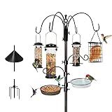 Ointo Garden 6-Hook Bird Feeding Station with Squirrel Baffle, 94 Inch