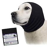 Happy Hoodie The Original Dog & Cat Calming Band - American Brand - Anxiety Relief/Noise Protection - Grooming - Thunder - Fireworks (Large, Black) - Since 2008