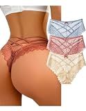 Womens Sexy Thongs Lace Panties Underwear Low Rise Plus Size Underpants