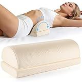 Haavookix Lumbar Support Pillow for Bed Couch, Relief Back Pain Improve Posture, Waterproof Small Lumbar Pillow for Car, Recliner Cushions for Elderly, Memory Foam Office Chair Back Support Cushion