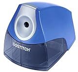 Bostitch Office Electric Pencil Sharpener for Classroom & Desk Use, Heavy-Duty Stall-Free Motor, High-Capacity Shavings Tray, Dark Blue